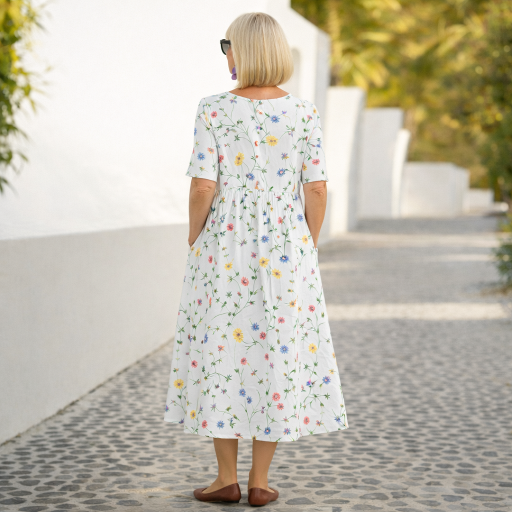 Robin | Floral Midi Dress - Maison Léa &amp; Lou