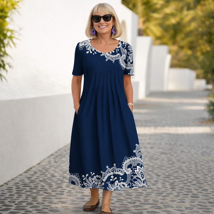 Robin | Floral Midi Dress - Maison Léa &amp; Lou