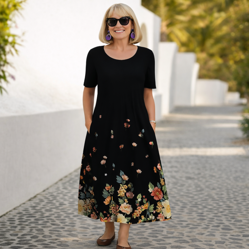 Robin | Floral Midi Dress - Maison Léa &amp; Lou