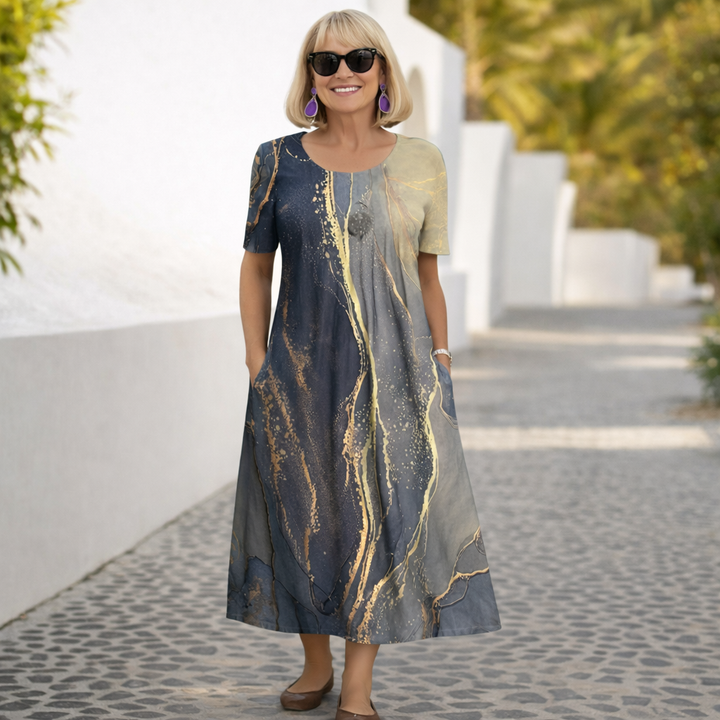Robin | Floral Midi Dress - Maison Léa &amp; Lou