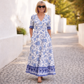 Elly | Elegant Floral Dress with a Breezy Vibe - Maison Léa & Lou