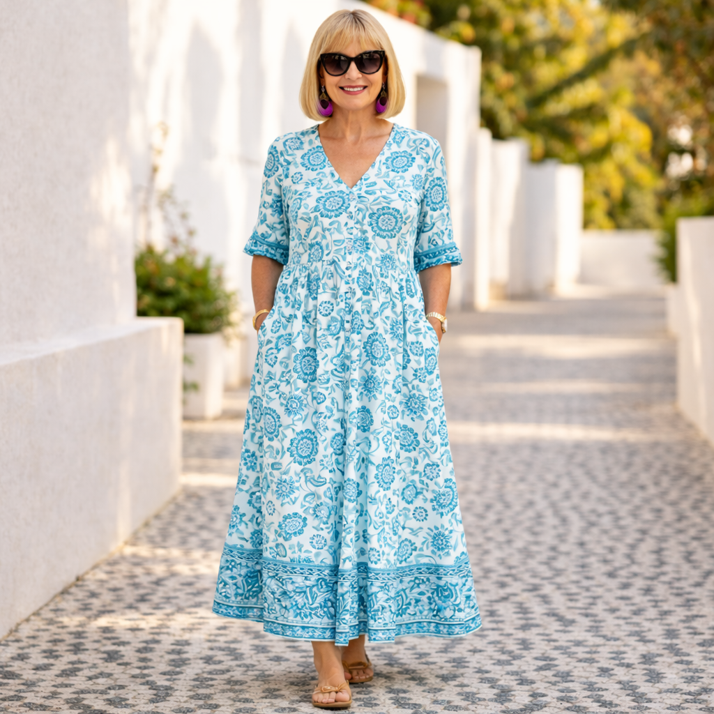 Elly | Elegant Floral Dress with a Breezy Vibe - Maison Léa &amp; Lou