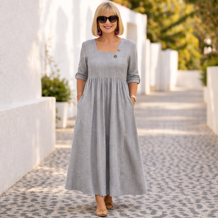 Cleomarie | Elegant Midi Dress - Maison Léa &amp; Lou