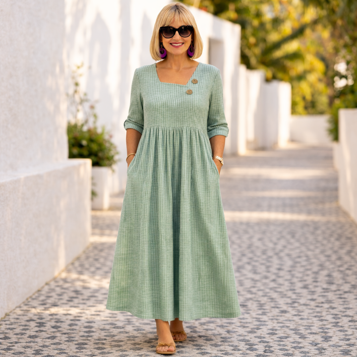 Cleomarie | Elegant Midi Dress - Maison Léa &amp; Lou