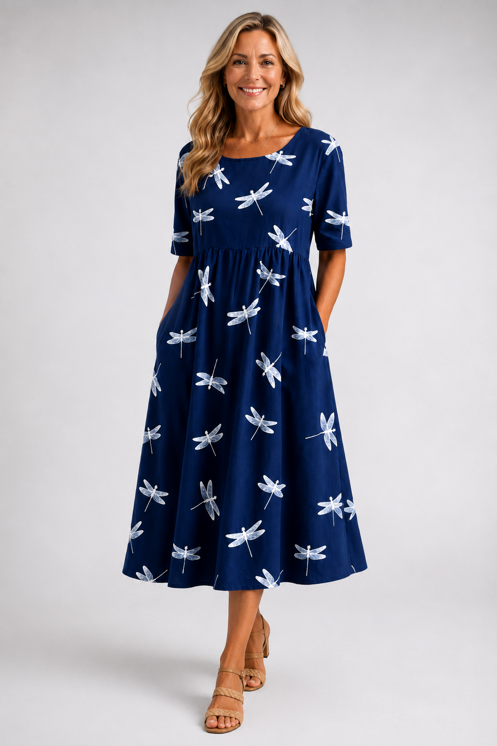 EVELINA-DRAGONFLY MIDI DRESS - Maison Léa &amp; Lou