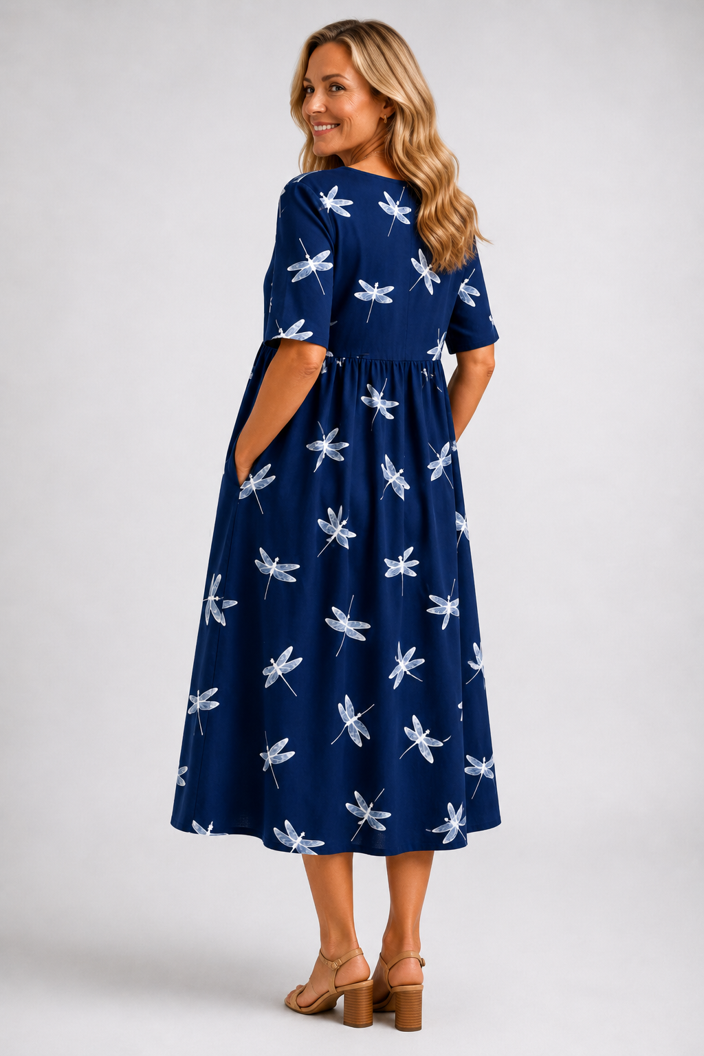 EVELINA-DRAGONFLY MIDI DRESS - Maison Léa &amp; Lou