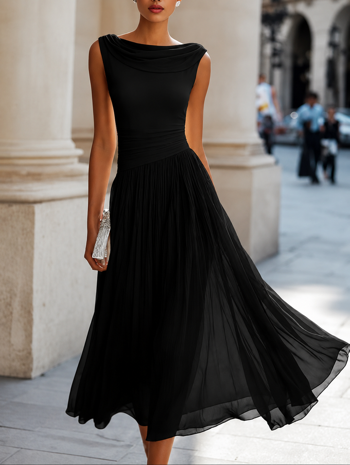 LIORA™ | PLEATED MIDI DRESS - Maison Léa &amp; Lou