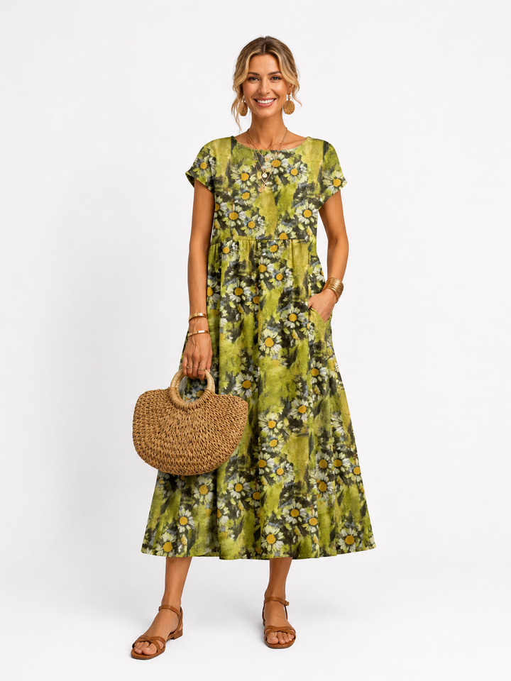 Florene | short sleeve summer dress - Maison Léa &amp; Lou
