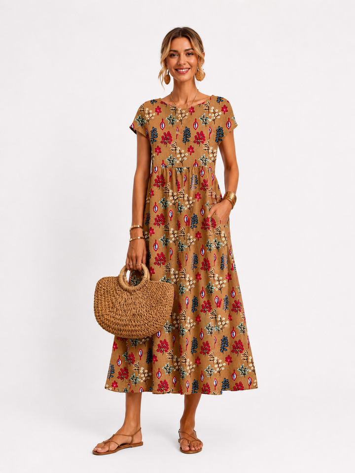 Florene | short sleeve summer dress - Maison Léa &amp; Lou