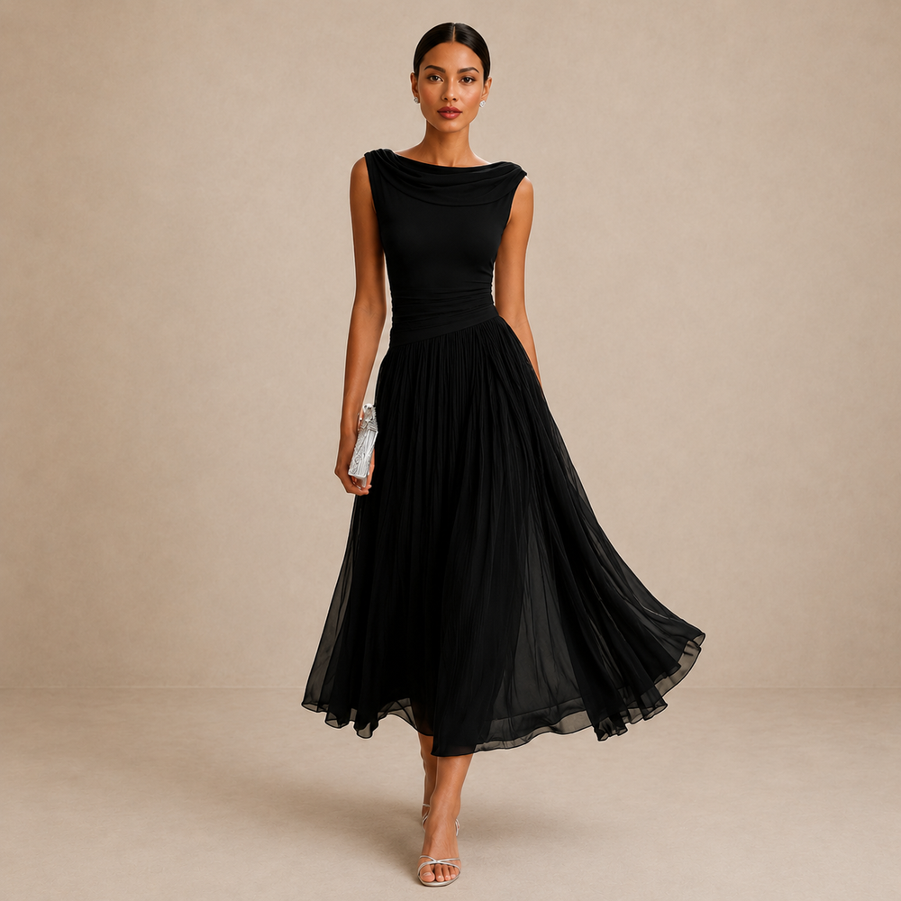 LIORA™ | PLEATED MIDI DRESS - Maison Léa & Lou