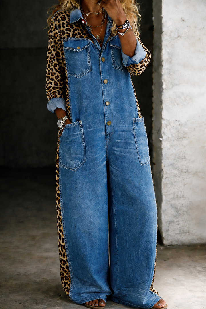 Amanda | One Piece Denim Shirt Jumpsuit - Maison Léa &amp; Lou