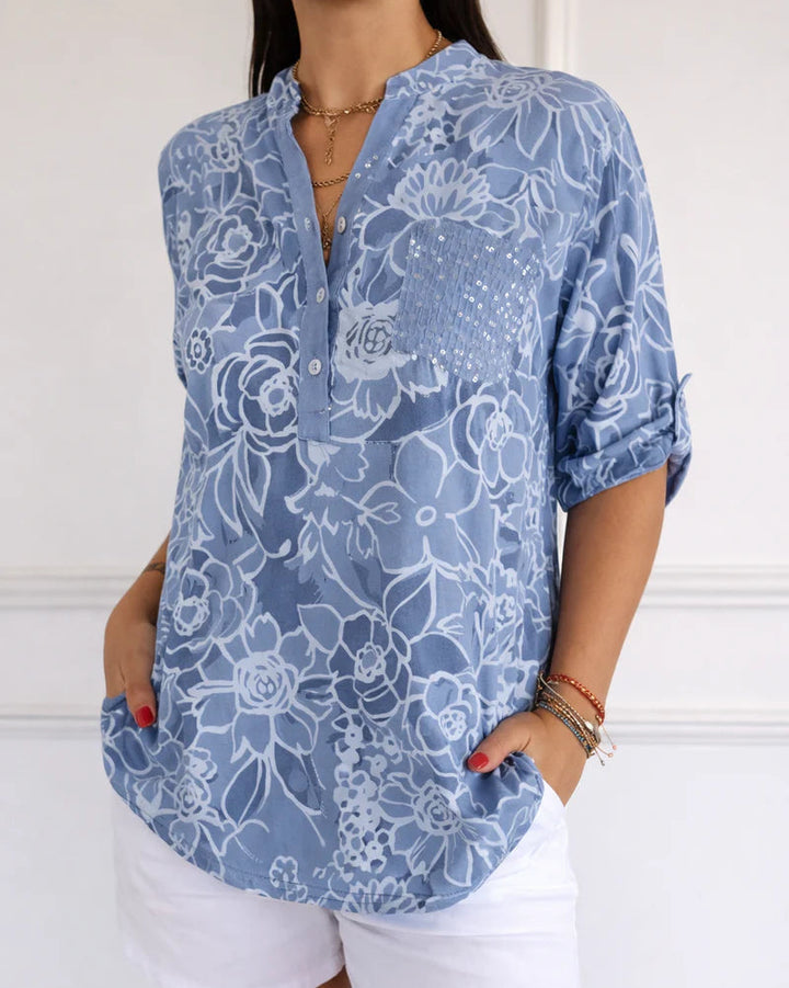 Elora™ | Elegant Blouse with Pocket - Maison Léa &amp; Lou