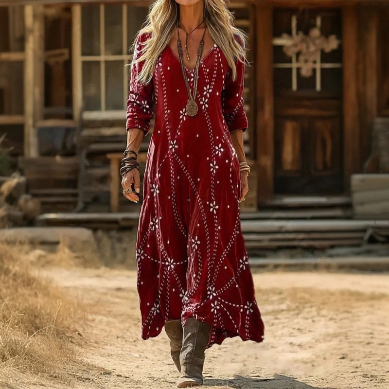 Elara | Flowing Bohemian Maxi Dress - Maison Léa &amp; Lou