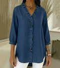 Abigail™ | Elegant Denim Blouse - Maison Léa & Lou