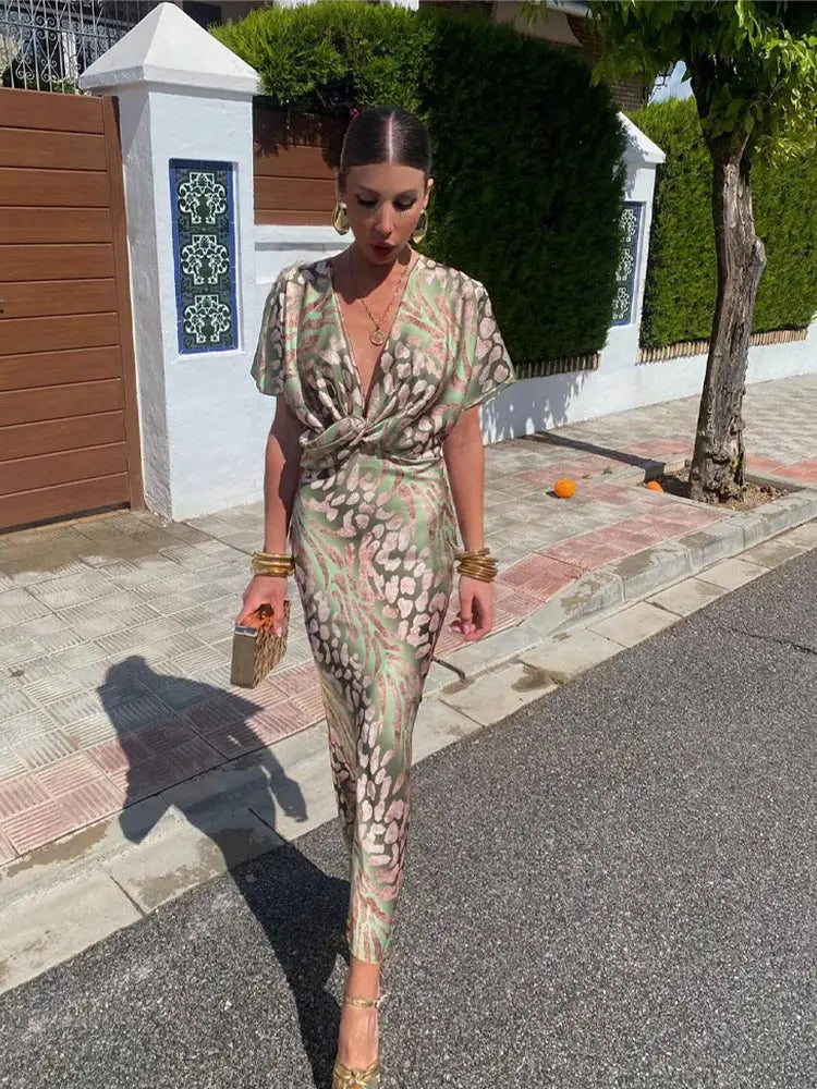 Clarandra | Copper Midi Dress - Maison Léa & Lou