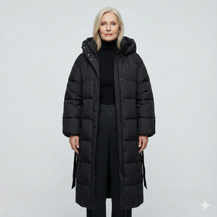 Carmen - Long Belted Puffer Coat