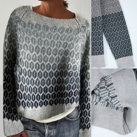 Sanya - Retro Scandinavian knitted sweater - Maison Léa &amp; Lou