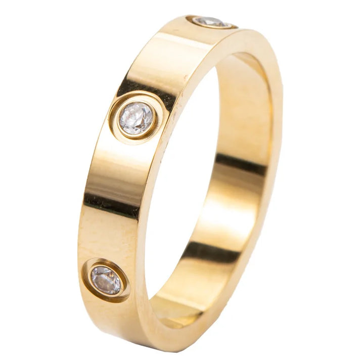 MONA™ – Sleek Modern Gold Ring - Maison Léa &amp; Lou