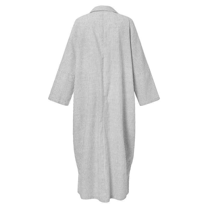Elsa™ | Oversize stribet skjortekjole - Maison Léa &amp; Lou