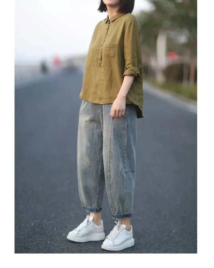 CECILIE™ | Timeless Cotton Button-Up - Maison Léa &amp; Lou
