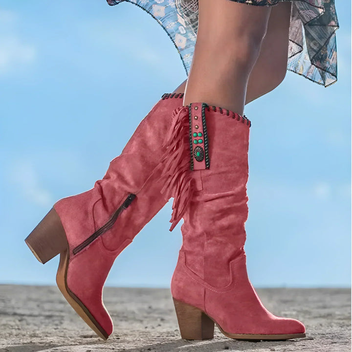 HARLOW™ - Classic Western Fringe Boots - Maison Léa &amp; Lou