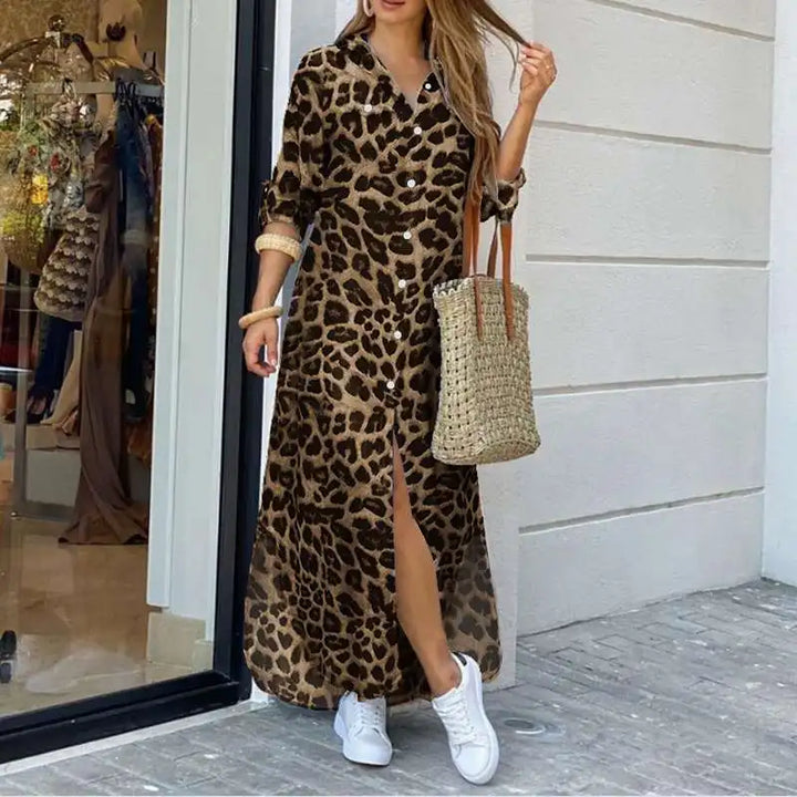 Tilda™ | Skjortekjole med Trendy Prints - Maison Léa &amp; Lou