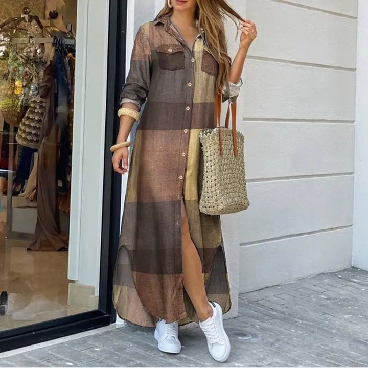 Tilda™ | Skjortekjole med Trendy Prints - Maison Léa &amp; Lou