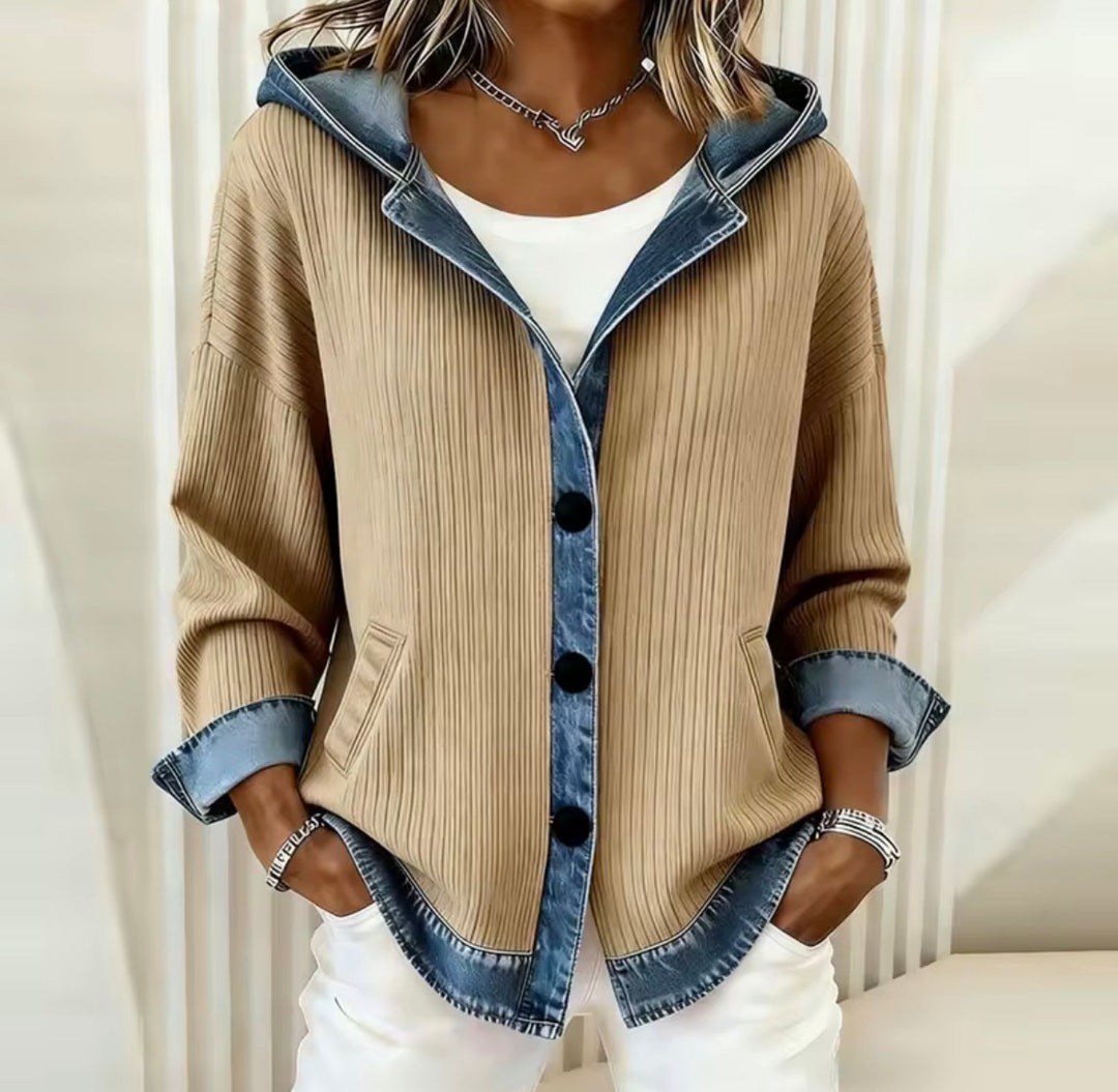 Maria™ | Denim Detail Shirt - Maison Léa & Lou