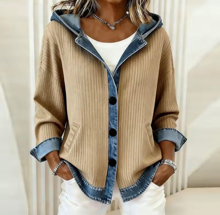 Maria™ | Denim Detail Shirt - Maison Léa &amp; Lou