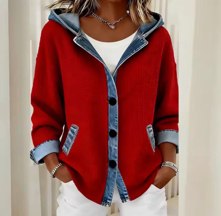 Maria™ | Denim Detail Shirt - Maison Léa &amp; Lou