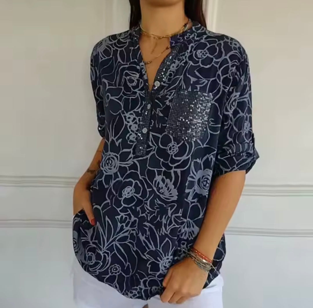 Elora™ | Elegant Blouse with Pocket - Maison Léa & Lou