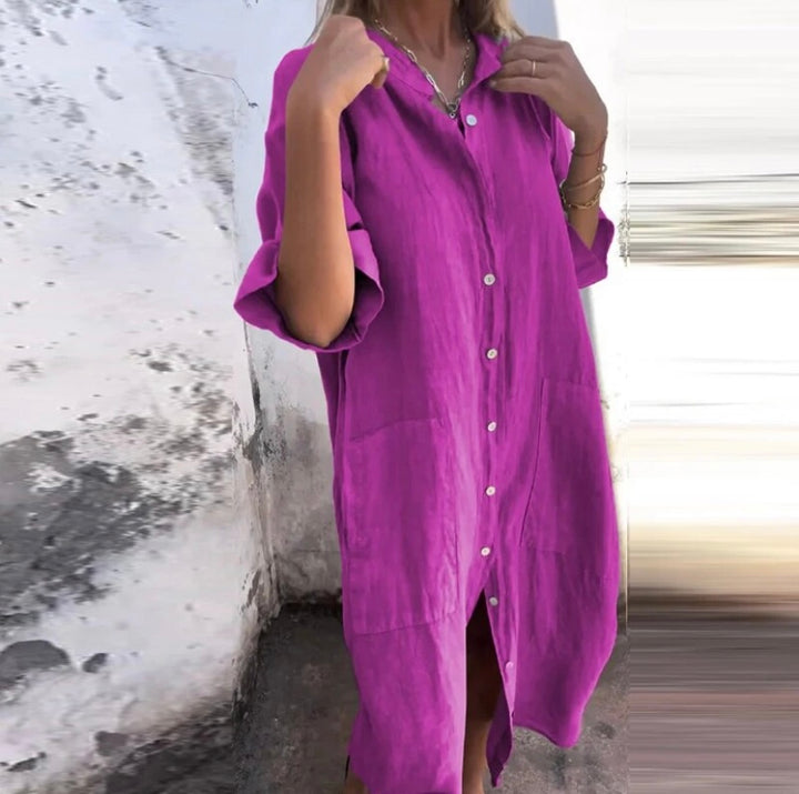 Anna™ | Lang Skjortekjole - Maison Léa &amp; Lou