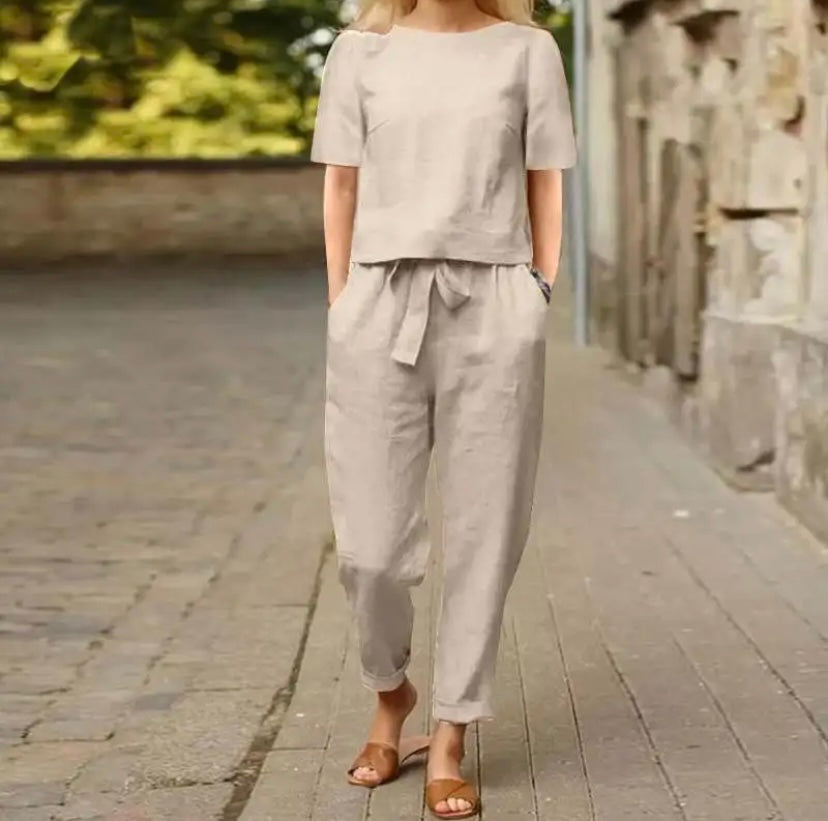 Gitte™ | Short Sleeve 2-piece Set - Maison Léa & Lou
