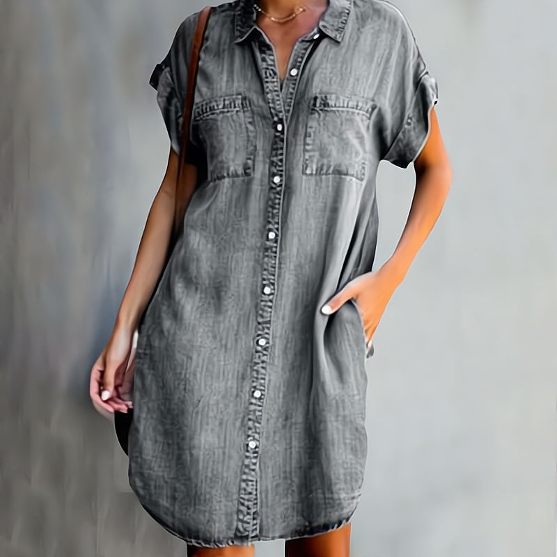 Helen | Button-Down Shirt Dress - Maison Léa &amp; Lou