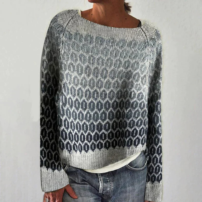 Sanya - Retro Scandinavian knitted sweater - Maison Léa & Lou