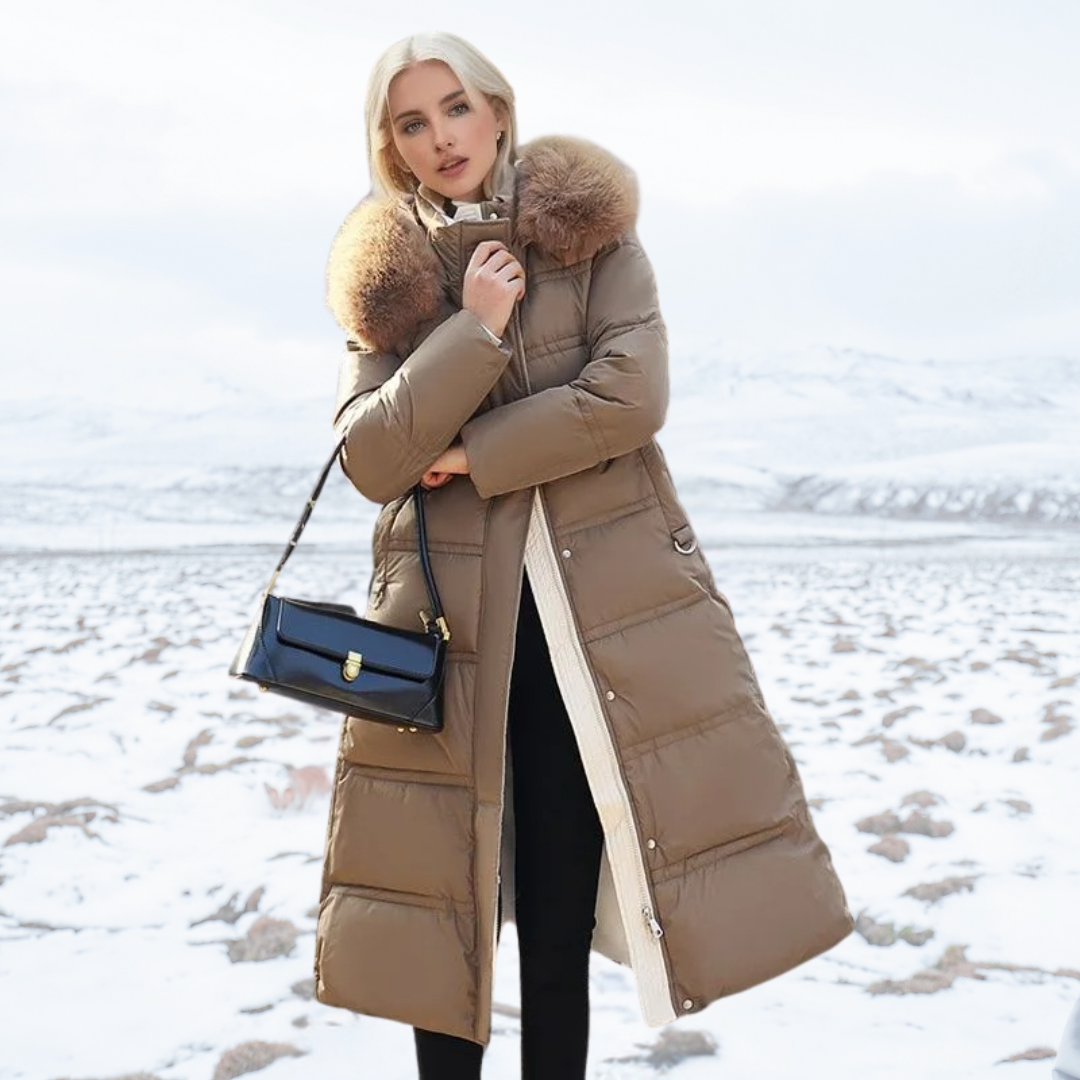 LUCIA™ | Designer Winter Parka with Fur Hood - Maison Léa & Lou