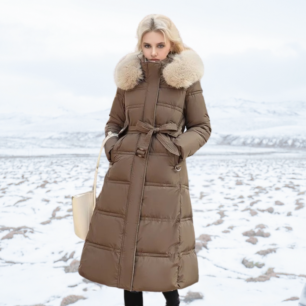 LUCIA™ | Designer Winter Parka with Fur Hood - Maison Léa & Lou