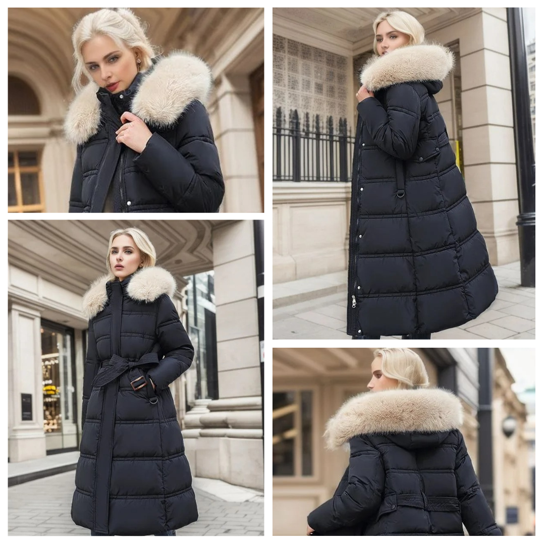 LUCIA™ | Designer Winter Parka with Fur Hood - Maison Léa &amp; Lou