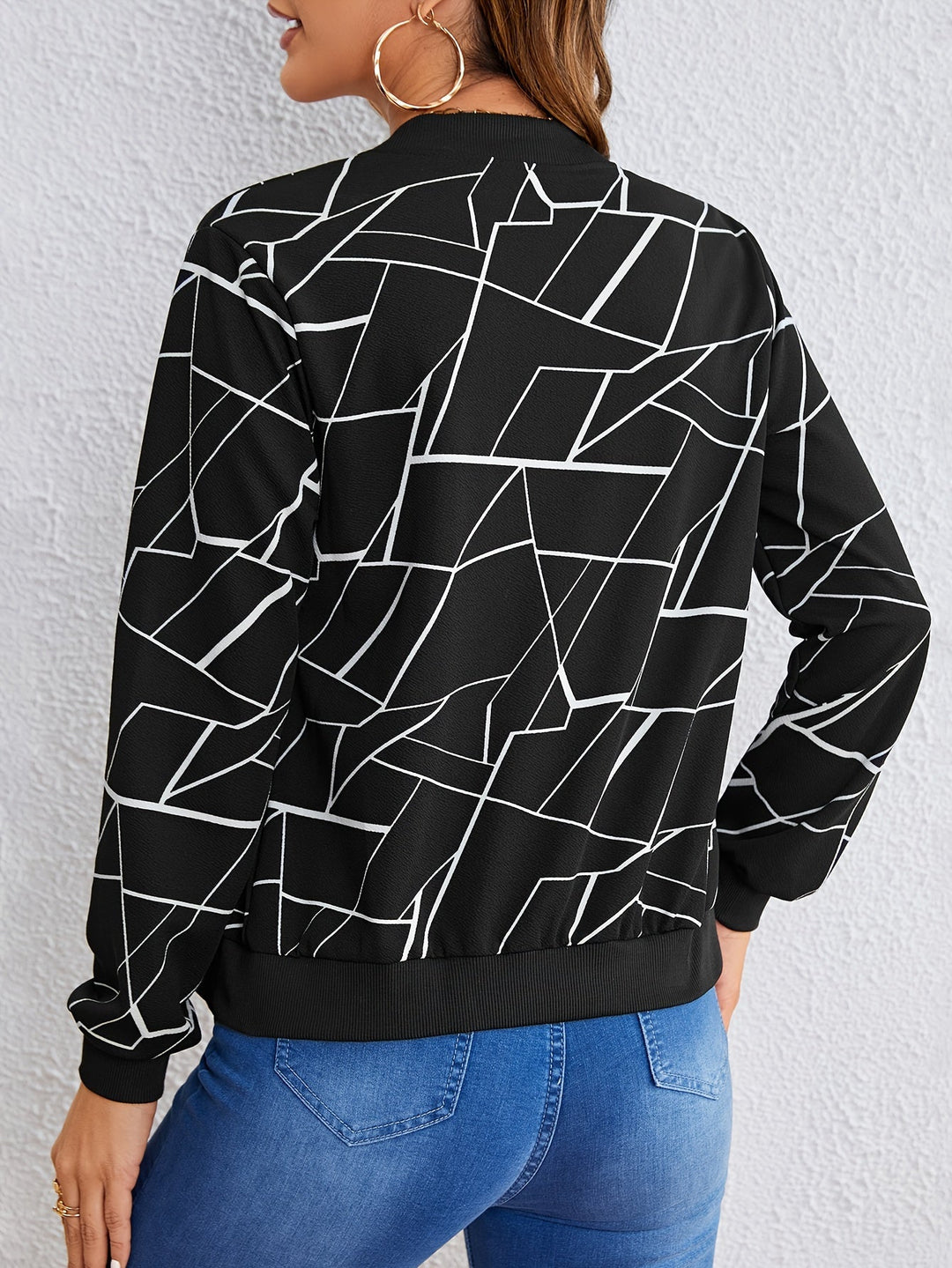 MILA™ |  Artistic Pattern Zip-Up Jacket - Maison Léa &amp; Lou