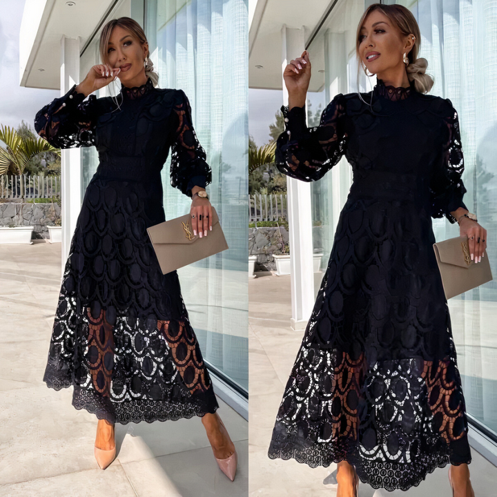 NOA™ – Delicate Lace Midi Dress - Maison Léa &amp; Lou