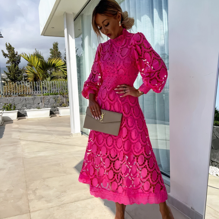 NOA™ – Delicate Lace Midi Dress - Maison Léa &amp; Lou