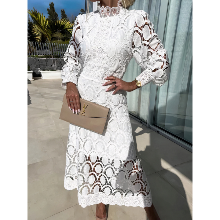 NOA™ – Delicate Lace Midi Dress - Maison Léa &amp; Lou
