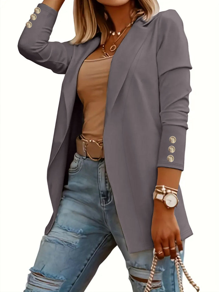 ODIN™ - Casual Long Sleeve Open Front Blazer - Maison Léa &amp; Lou