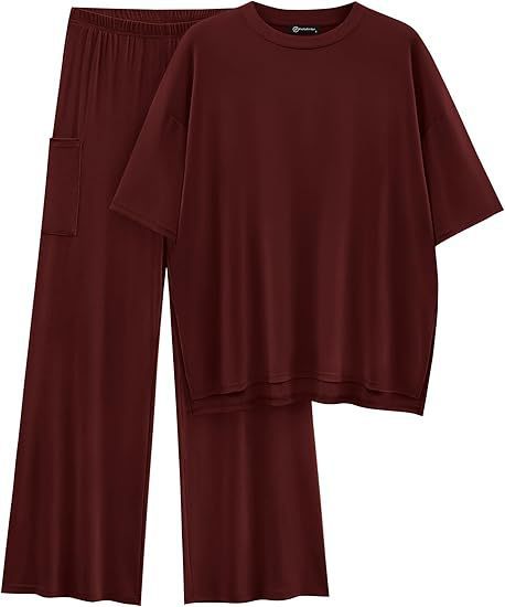 FILTA™ - Casual Basic Top and Elastic Waist Pants Set