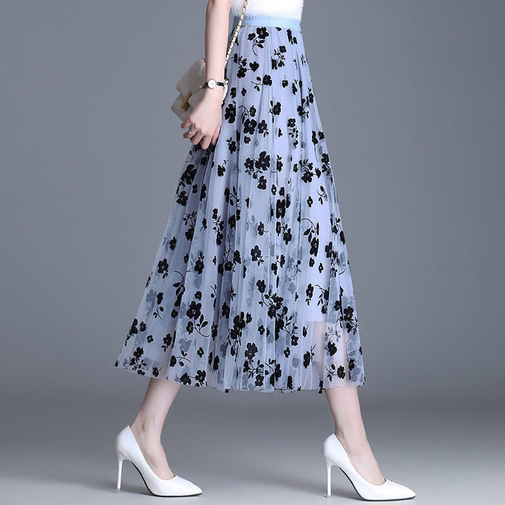 ADELINE™ – Chic Floral Midi Skirt - Maison Léa &amp; Lou