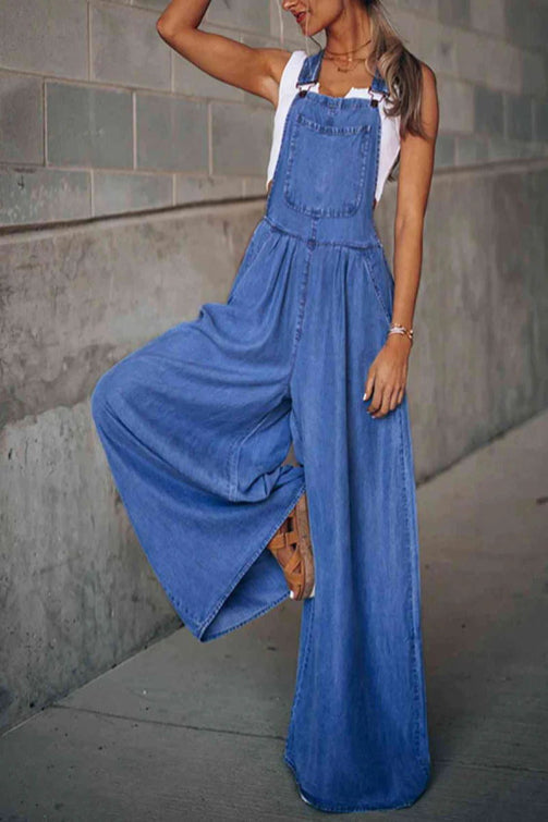 URA™ - Vintage Wide Leg Fashion Jumpsuit