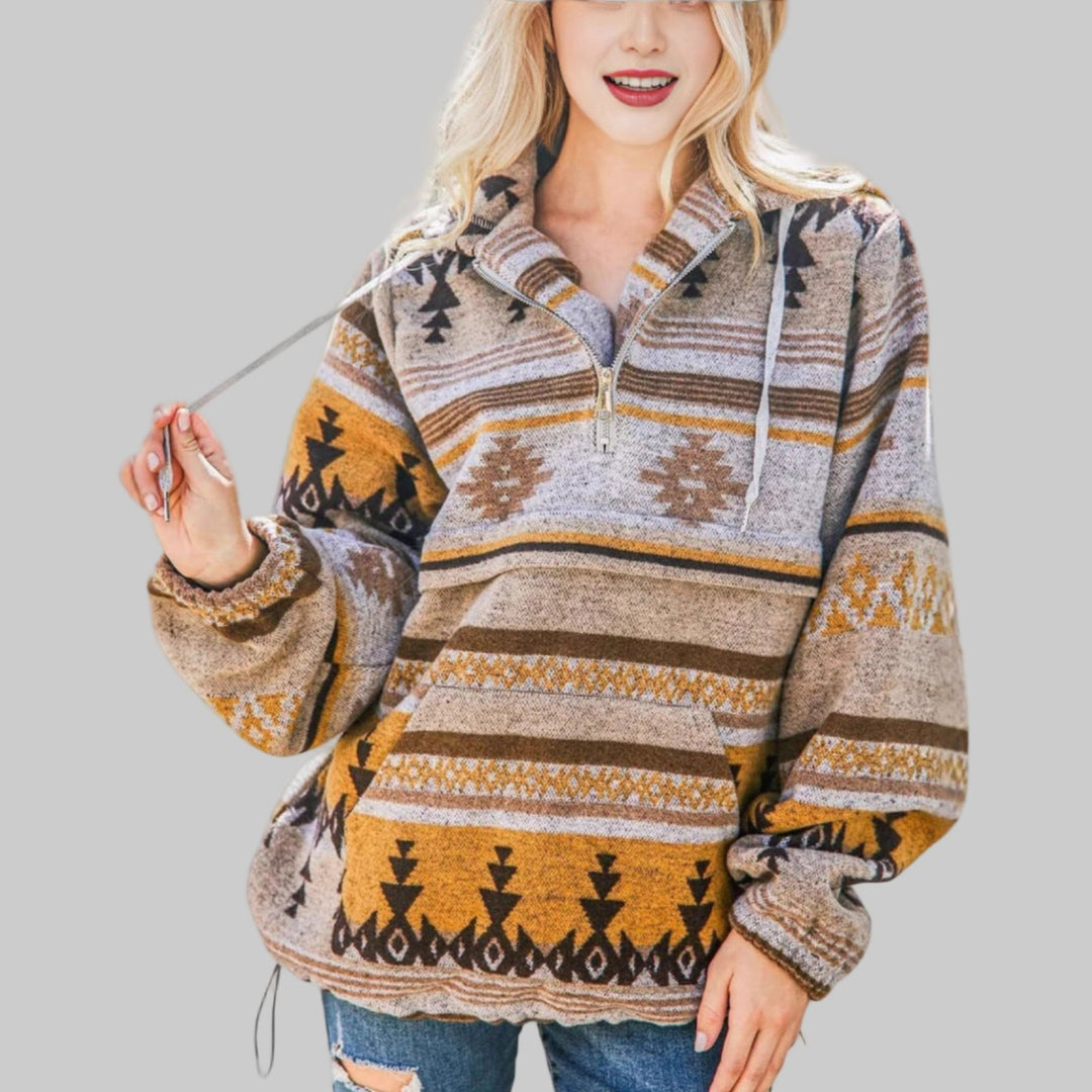 SAKU™ - Comfy Oversized Zip Up Long Sleeve Hoodie Sweatshirt - Maison Léa &amp; Lou