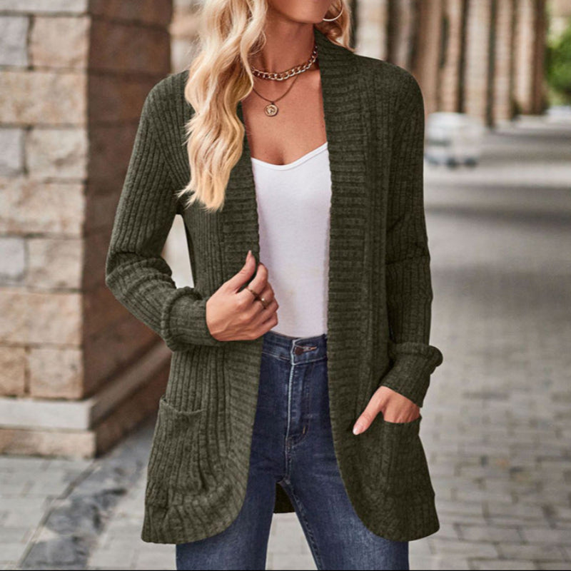 LUCILLE™ - Cozy Lightweight Long-Sleeve Open Front Cardigan - Maison Léa &amp; Lou