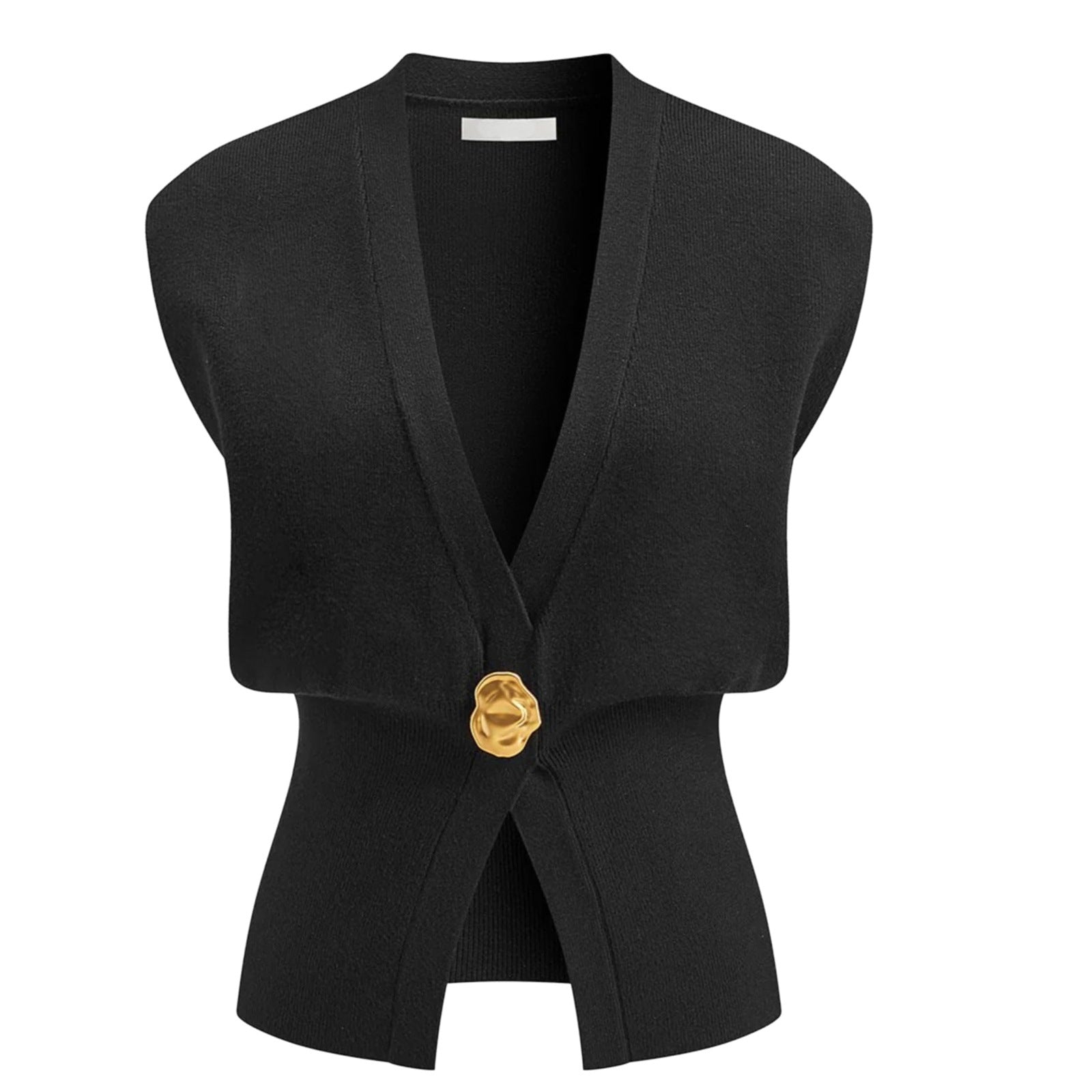 DAISY™ – Elegant V-Neck Button-Front Vest Top - Maison Léa & Lou