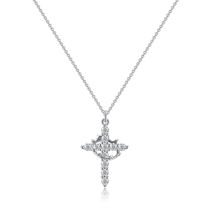 CLARISSE™ – Classic Cross &amp; Crown Necklace - Maison Léa &amp; Lou